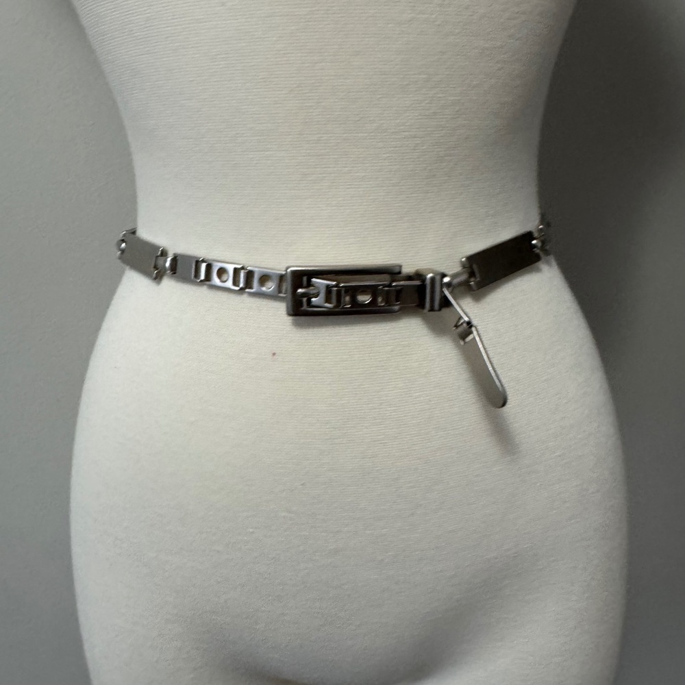 Silver Color Chain Belt Fit waist 31-33” Made Spain